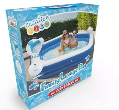 Creative Kids familie lounge zwembad - 2 zitplaatsen - 213x206x60 cm