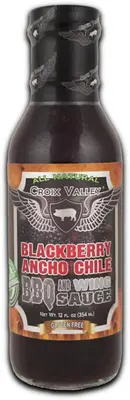 Croix valley blackberry ancho chile bbq wing sauce