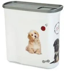 Curver voedselcontainer met hondenprint 20 x 8 x 19cm wit, 2L