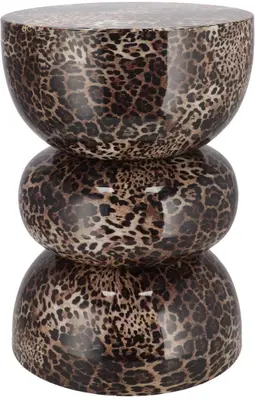 Daan Kromhout Design bijzettafel metaal sephora wild 32x45cm leopard 