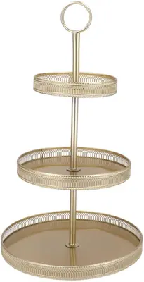 Daan Kromhout Design etagere metaal majestic 37x65cm champagne