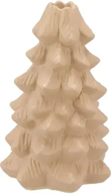 Daan Kromhout Design kandelaar keramiek jada kerstboom 12x19cm sand - afbeelding 1