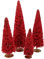 Daan Kromhout Design kerstfiguur kunststof kerstboom berry 19x19x60cm rood - afbeelding 2