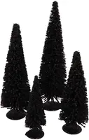 Daan Kromhout Design kerstfiguur kunststof kerstboom sparkle 18x18x60cm zwart - afbeelding 3