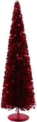 Daan Kromhout Design kerstfiguur kunststof sparkle kerstboom 15x15x40cm fuchsia
