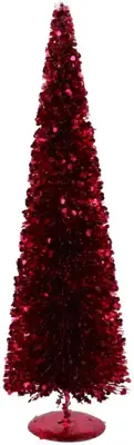 Daan Kromhout Design kerstfiguur kunststof sparkle kerstboom 17x17x50cm fuchsia