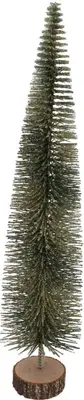 Daan Kromhout Design kerstfiguur kunststof sparkle majestic kerstboom 6x6x30cm green