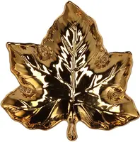 Daan Kromhout Design schaal aardewerk leaf maple 24x24x4cm gold kopen?