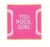 Daan Kromhout Design tegeltje aardewerk you rock girl 18x18cm 