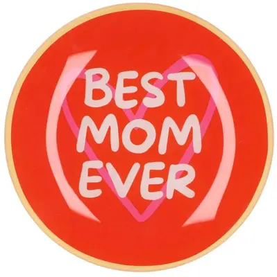 Daan Kromhout Design tegeltje glas best mom ever 18x18cm 