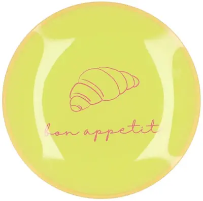 Daan Kromhout Design tegeltje glas bon appetit 18x18cm 