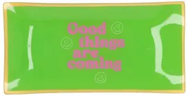 Daan Kromhout Design tegeltje glas good things are coming 20x10cm  kopen?