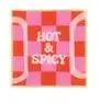 Daan Kromhout Design tegeltje glas hot & spicy 18x18cm 