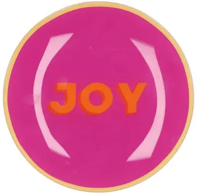 Daan Kromhout Design tegeltje glas joy 18x18cm 