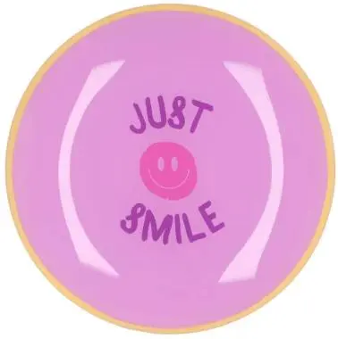 Daan Kromhout Design tegeltje glas just smile 18x18cm 