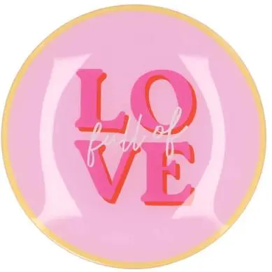 Daan Kromhout Design tegeltje glas love 18x18cm 