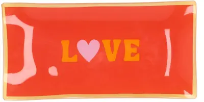 Daan Kromhout Design tegeltje glas love 20x10cm 