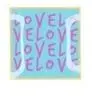 Daan Kromhout Design tegeltje glas love love love 18x18cm 