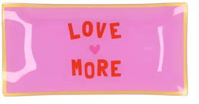 Daan Kromhout Design tegeltje glas love more 20x10cm 