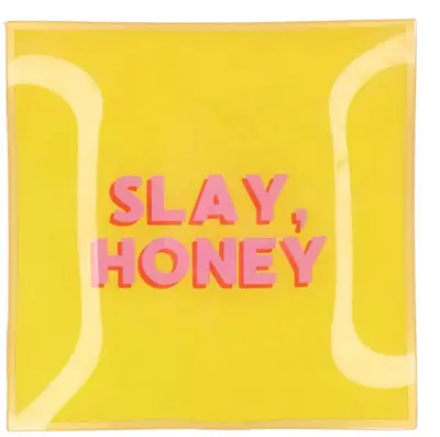 Daan Kromhout Design tegeltje glas slay, honey 18x18cm 