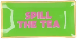 Daan Kromhout Design tegeltje glas spill the tea 20x10cm  kopen?
