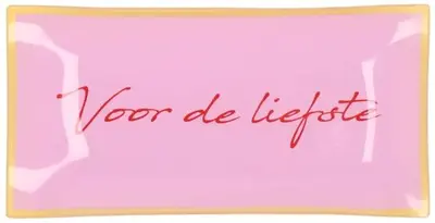 Daan Kromhout Design tegeltje glas voor de liefde 20x10cm 