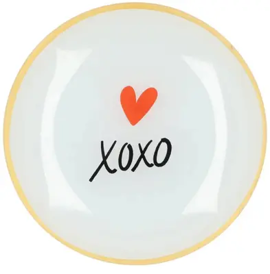 Daan Kromhout Design tegeltje glas xoxo 18x18cm 