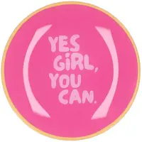 Daan Kromhout Design tegeltje glas yes girl, you can 18x18cm  kopen?