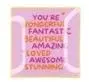 Daan Kromhout Design tegeltje glas you're wonderful 18x18cm 