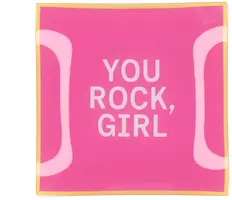 Daan Kromhout Design tegeltje glas you rock girl 18x18cm  kopen?