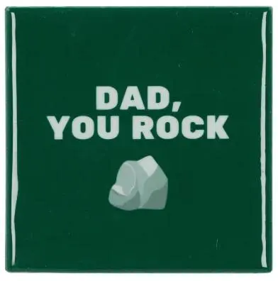 Daan Kromhout Design tegeltje keramiek dad you rock 10x10cm green