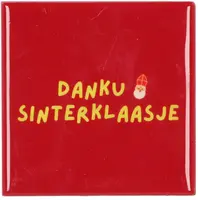 Daan Kromhout Design tegeltje keramiek danku sinterklaasje 10x10cm rood kopen?