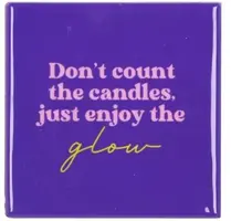 Daan Kromhout Design tegeltje keramiek dont't count the candles 10x10cm paars kopen?