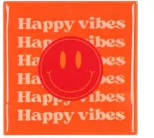 Daan Kromhout Design tegeltje keramiek happy vibes 10x10cm orange, pink kopen?