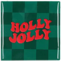 Daan Kromhout Design tegeltje keramiek holly jolly 10x10cm groen kopen?