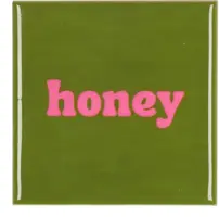Daan Kromhout Design tegeltje keramiek honey 10x10cm green kopen?