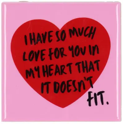 Daan Kromhout Design tegeltje keramiek i have so much love for you 10x10cm pink