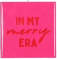 Daan Kromhout Design tegeltje keramiek in my merry era 10x10cm roze kopen?