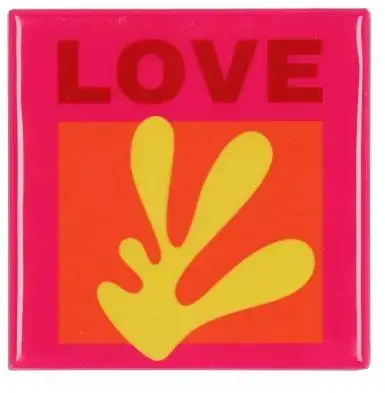 Daan Kromhout Design tegeltje keramiek love 10x10cm multi