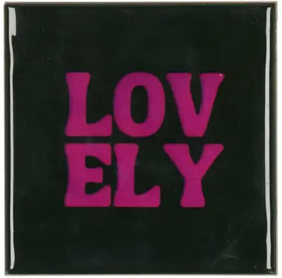 Daan Kromhout Design tegeltje keramiek lovely 10x10cm green