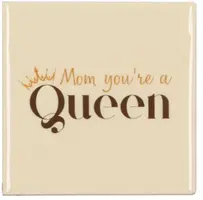 Daan Kromhout Design tegeltje keramiek mom you're a queen 10x10cm crème kopen?