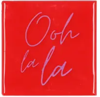 Daan Kromhout Design tegeltje keramiek ooh la la 10x10cm red kopen?