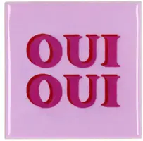 Daan Kromhout Design tegeltje keramiek oui oui 10x10cm purple kopen?
