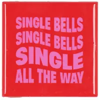 Daan Kromhout Design tegeltje keramiek single bells 10x10cm rood kopen?