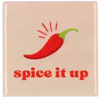 Daan Kromhout Design tegeltje keramiek spice it up 10x10cm beige kopen?