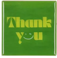 Daan Kromhout Design tegeltje keramiek thank you 10x10cm green kopen?