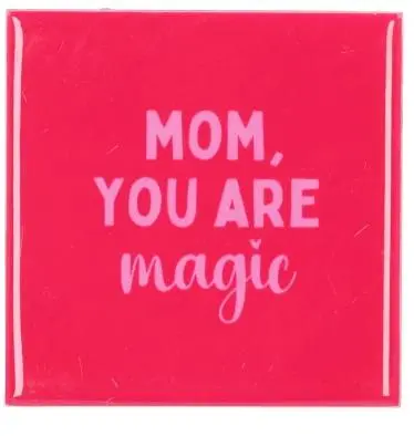 Daan Kromhout Design tegeltje  mom you are magie 10x10cm pink