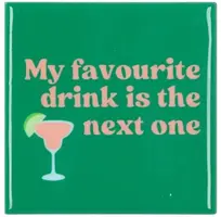 Daan Kromhout Design tegeltje my favorite drink 10x10cm groen kopen?