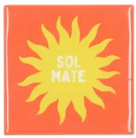 Daan Kromhout Design tegeltje  sol mate 10x10cm yellow kopen?