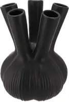 Daan Kromhout Design tulpenvaas aardewerk aglio straight 16x19cm zwart - afbeelding 1